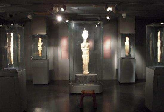 Statues from the Museum of Cycladic Art in Athens.
